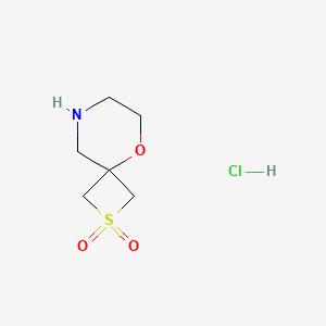 molecular formula C6H12ClNO3S B8049604 5-Oxa-2-thia-8-azaspiro[3.5]nonane 2,2-dioxide hydrochloride 