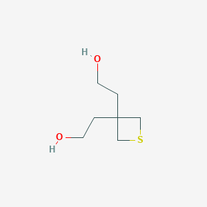 molecular formula C7H14O2S B8049631 2,2'-(Thietane-3,3-diyl)bis(ethan-1-ol) 