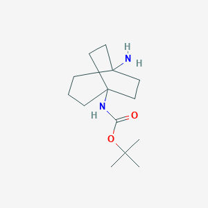 molecular formula C14H26N2O2 B8049643 Tert-butyl (5-aminobicyclo[3.2.2]nonan-1-yl)carbamate 