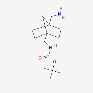 molecular formula C14H26N2O2 B8049644 Tert-butyl ((4-(aminomethyl)bicyclo[2.2.1]heptan-1-yl)methyl)carbamate 