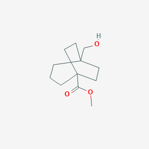 molecular formula C12H20O3 B8049647 Methyl 5-(hydroxymethyl)bicyclo[3.2.2]nonane-1-carboxylate 