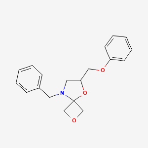 molecular formula C19H21NO3 B8049669 8-Benzyl-6-(phenoxymethyl)-2,5-dioxa-8-azaspiro[3.4]octane 