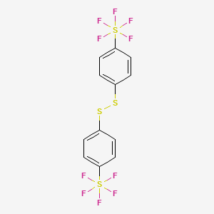 molecular formula C12H8F10S4 B8049718 1,2-Di-(p-pentafluorosulfanylbenzene)disulfane 