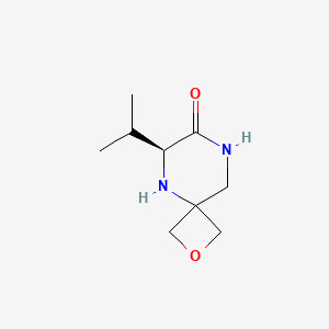 molecular formula C9H16N2O2 B8049724 (S)-6-isopropyl-2-oxa-5,8-diazaspiro[3.5]nonan-7-one 