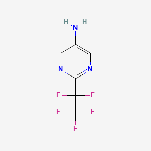 molecular formula C6H4F5N3 B8049767 2-(Perfluoroethyl)pyrimidin-5-amine CAS No. 1936554-56-1