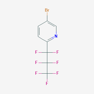 molecular formula C8H3BrF7N B8049778 5-Bromo-2-(perfluoropropyl)pyridine CAS No. 1816282-96-8