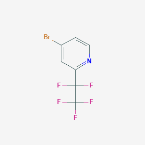molecular formula C7H3BrF5N B8049793 4-Bromo-2-(perfluoroethyl)pyridine 