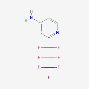 molecular formula C8H5F7N2 B8049808 2-(Perfluoropropyl)pyridin-4-amine 