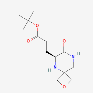 molecular formula C13H22N2O4 B8049819 tert-butyl (S)-3-(7-oxo-2-oxa-5,8-diazaspiro[3.5]nonan-6-yl)propanoate 