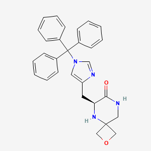 molecular formula C29H28N4O2 B8049822 (S)-6-((1-trityl-1H-imidazol-4-yl)methyl)-2-oxa-5,8-diazaspiro[3.5]nonan-7-one 