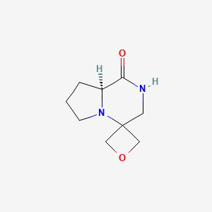 molecular formula C9H14N2O2 B8049834 (S)-hexahydro-1'H-spiro[oxetane-3,4'-pyrrolo[1,2-a]pyrazin]-1'-one 
