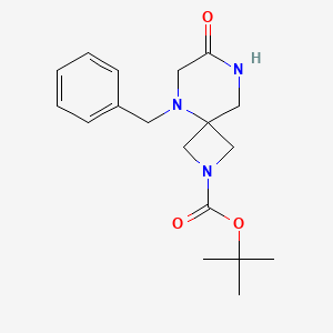 molecular formula C18H25N3O3 B8049849 Tert-butyl 5-benzyl-7-oxo-2,5,8-triazaspiro[3.5]nonane-2-carboxylate 