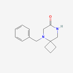 molecular formula C14H18N2O B8049864 5-Benzyl-5,8-diazaspiro[3.5]nonan-7-one 