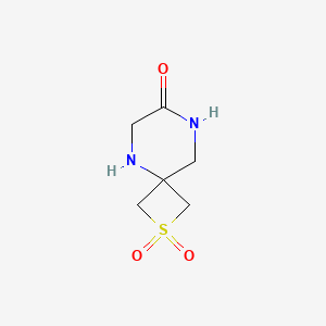 molecular formula C6H10N2O3S B8049875 2-Thia-5,8-diazaspiro[3.5]nonan-7-one 2,2-dioxide 