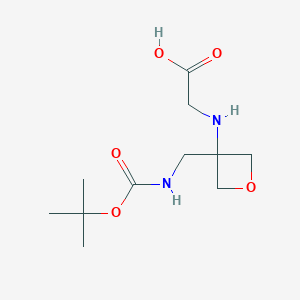 molecular formula C11H20N2O5 B8049882 (3-(((Tert-butoxycarbonyl)amino)methyl)oxetan-3-yl)glycine 