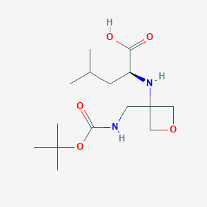molecular formula C15H28N2O5 B8049894 (3-(((tert-butoxycarbonyl)amino)methyl)oxetan-3-yl)-L-leucine 