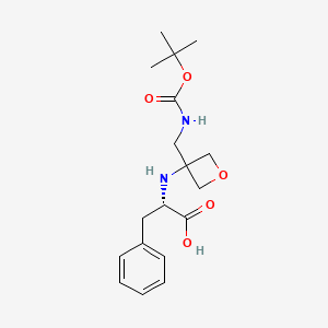 molecular formula C18H26N2O5 B8049901 (3-(((tert-butoxycarbonyl)amino)methyl)oxetan-3-yl)-L-phenylalanine 