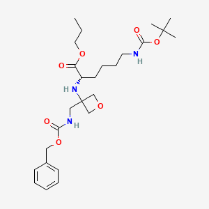 propyl N2-(3-((((benzyloxy)carbonyl)amino)methyl)oxetan-3-yl)-N6-(tert-butoxycarbonyl)-L-lysinate