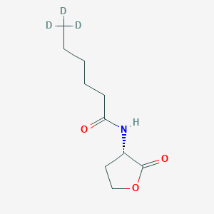 molecular formula C10H17NO3 B8049946 N-hexanoyl-L-Homoserine lactone-d3 