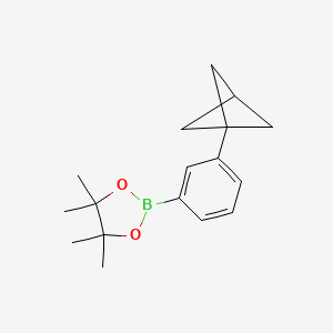 molecular formula C17H23BO2 B8049990 2-(3-(Bicyclo[1.1.1]pentan-1-yl)phenyl)-4,4,5,5-tetramethyl-1,3,2-dioxaborolane 
