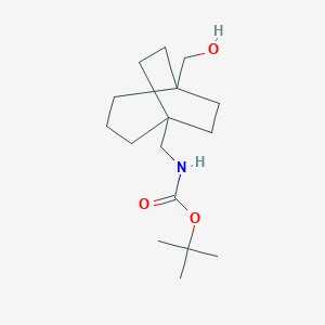 molecular formula C16H29NO3 B8050017 Tert-butyl ((5-(hydroxymethyl)bicyclo[3.2.2]nonan-1-yl)methyl)carbamate 