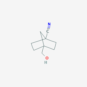 molecular formula C9H13NO B8050025 4-(Hydroxymethyl)bicyclo[2.2.1]heptane-1-carbonitrile 