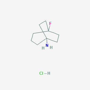molecular formula C9H17ClFN B8050036 5-Fluorobicyclo[3.2.2]nonan-1-amine hydrochloride 