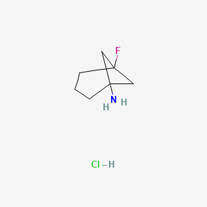 molecular formula C7H13ClFN B8050044 5-Fluorobicyclo[3.1.1]heptan-1-amine hydrochloride 