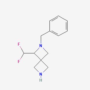 molecular formula C13H16F2N2 B8050128 2-Benzyl-3-(difluoromethyl)-2,6-diazaspiro[3.3]heptane 