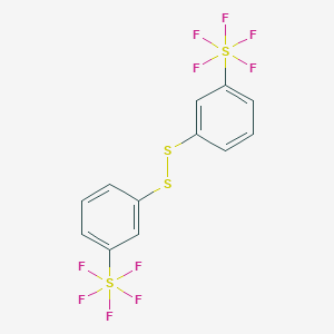 molecular formula C12H8F10S4 B8050155 1,2-Di-(m-pentafluorosulfanylbenzene)disulfane 