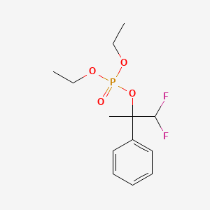 molecular formula C13H19F2O4P B8050208 Phosphoric acid alpha-(difluoromethyl)-alpha-methylbenzyldiethyl ester 