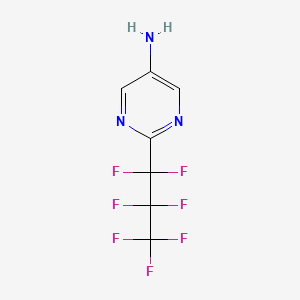 molecular formula C7H4F7N3 B8050216 2-(Perfluoropropyl)pyrimidin-5-amine 