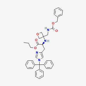 molecular formula C40H42N4O5 B8050228 propyl Na-(3-((((benzyloxy)carbonyl)amino)methyl)oxetan-3-yl)-Nt-trityl-L-histidinate 