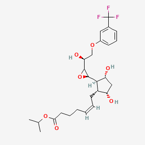 molecular formula C26H35F3O7 B8050264 9alpha,11alpha,15R-trihydroxy-16-(3-trifluoromethyl)-13,14-epoxy-17,18,19,20-tetranor-prosta-5Z,13E-dien-1-oic-acid,isopropylester 