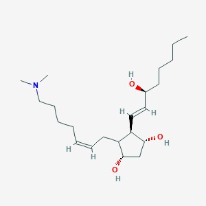 molecular formula C22H41NO3 B8050277 (1R,3S,5R)-4-[(Z)-7-(dimethylamino)hept-2-enyl]-5-[(E,3S)-3-hydroxyoct-1-enyl]cyclopentane-1,3-diol 
