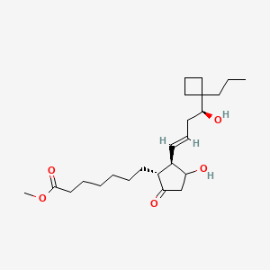 Cyclopentaneheptanoic acid,3-hydroxy-2-[(1E,4S)-4-hydroxy-4-(1-propylcyclobutyl)-1-butenyl]-5-oxo-,methyl ester, (1R,2R,3R)-