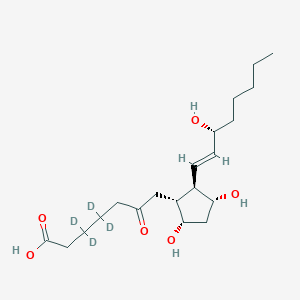 molecular formula C20H34O6 B8050357 3,3,4,4-tetradeuterio-7-[(1R,2R,3R,5S)-3,5-dihydroxy-2-[(E,3R)-3-hydroxyoct-1-enyl]cyclopentyl]-6-oxoheptanoic acid 