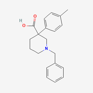 molecular formula C20H23NO2 B8050383 1-Benzyl-3-(4-methylphenyl)piperidine-3-carboxylic acid 