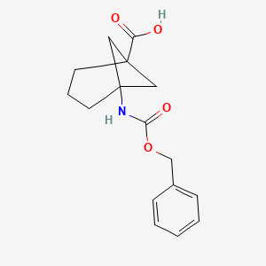 molecular formula C16H19NO4 B8050424 5-{[(Benzyloxy)carbonyl]amino}bicyclo[3.1.1]heptane-1-carboxylic acid 