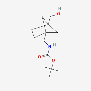 molecular formula C13H23NO3 B8050446 Tert-butyl ((4-(hydroxymethyl)bicyclo[2.1.1]hexan-1-yl)methyl)carbamate 