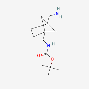 molecular formula C13H24N2O2 B8050454 Tert-butyl ((4-(aminomethyl)bicyclo[2.1.1]hexan-1-yl)methyl)carbamate 