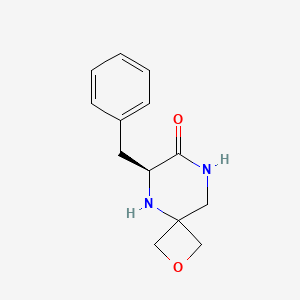 molecular formula C13H16N2O2 B8050478 (S)-6-benzyl-2-oxa-5,8-diazaspiro[3.5]nonan-7-one 