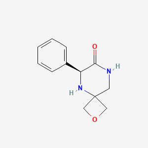 molecular formula C12H14N2O2 B8050482 (S)-6-phenyl-2-oxa-5,8-diazaspiro[3.5]nonan-7-one 