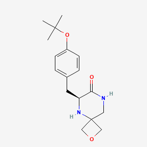 molecular formula C17H24N2O3 B8050483 (S)-6-(4-(tert-butoxy)benzyl)-2-oxa-5,8-diazaspiro[3.5]nonan-7-one 
