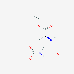 molecular formula C15H28N2O5 B8050510 propyl (3-(((tert-butoxycarbonyl)amino)methyl)oxetan-3-yl)-L-alaninate 