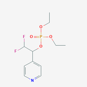 molecular formula C11H16F2NO4P B8050557 (2,2-Difluoro-1-pyridin-4-ylethyl) diethyl phosphate 