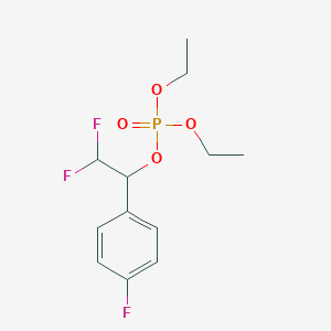molecular formula C12H16F3O4P B8050563 [2,2-Difluoro-1-(4-fluorophenyl)ethyl] diethyl phosphate 