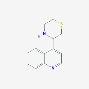 molecular formula C13H14N2S B8050610 3-(Quinolin-4-yl)thiomorpholine 