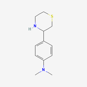 molecular formula C12H18N2S B8050617 N,N-dimethyl-4-thiomorpholin-3-ylaniline 