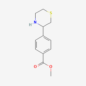 molecular formula C12H15NO2S B8050624 Methyl 4-(thiomorpholin-3-yl)benzoate 